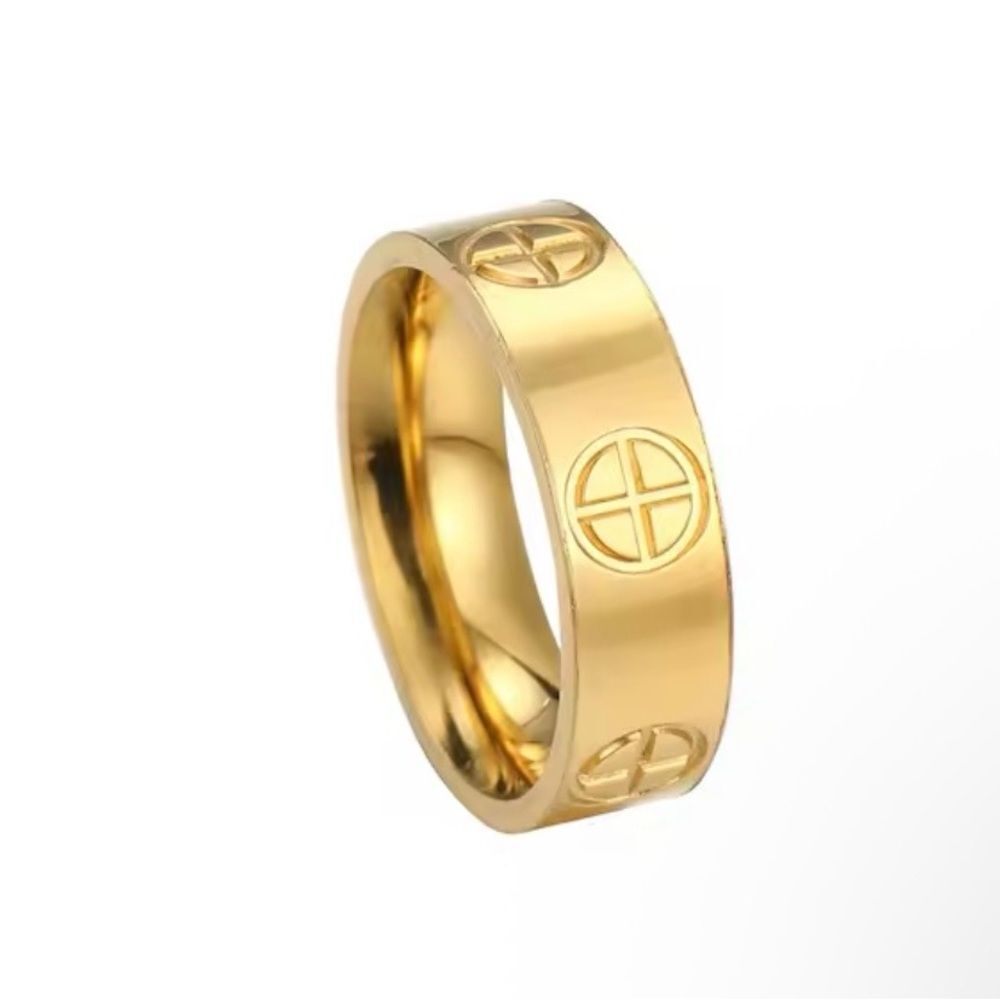 Gold-Tone Stainless Steel Ring - Picture 3 of 4